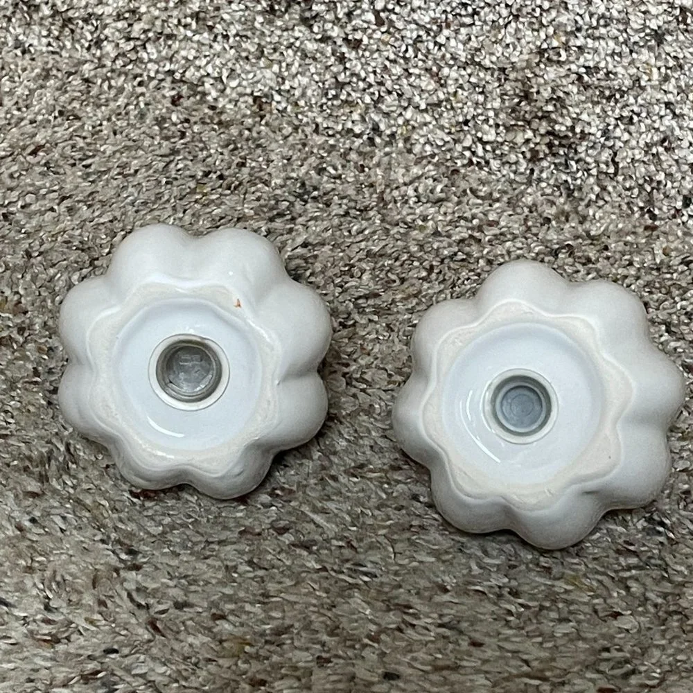 Pumpkin White Luster Salt & Pepper Shaker Set